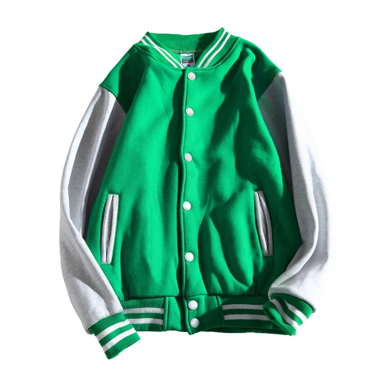 LOW MOQ Custom Logo Baseball Fleece Letterman Jacket