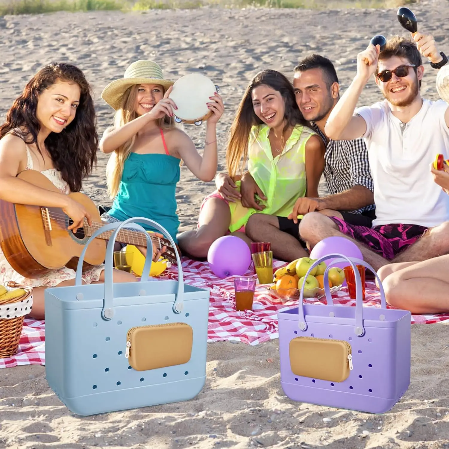 Bag Slip Pocket Wallet Accessory Plastic Mobile Phone Holder for Beach Bag and Handbag Included