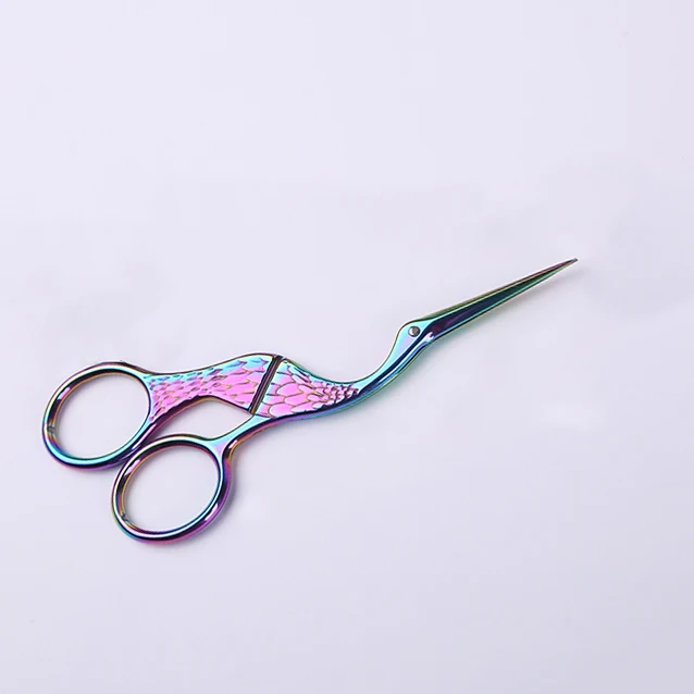 RTS High Quality Crane Shape Vintage Hand DIY Cutting Stainless Steel Craft Tailoring Scissors