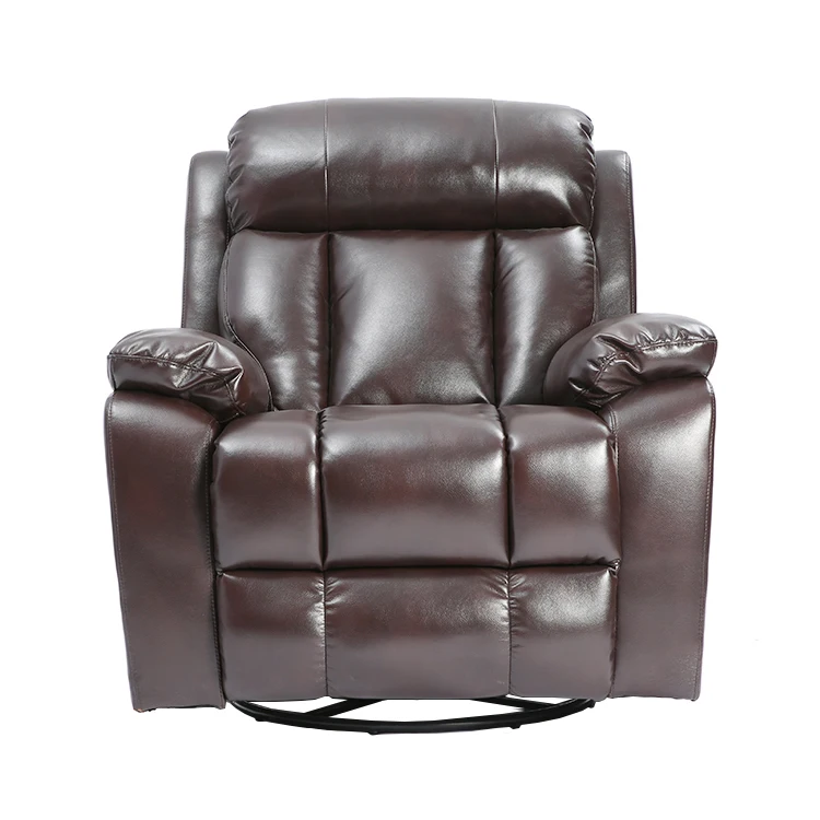Американский современный Электрический Одноместный Диван из синтетической кожи с микрофиброй и функцией вращения