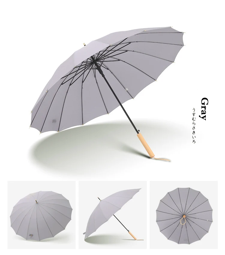 
Partysu Style Straight Umbrella Semi-automatic Custom Print Advertising Umbrella 