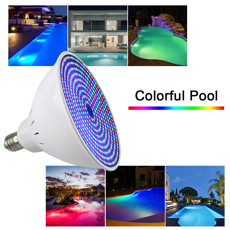  Сменное освещение для бассейна par25 par38 par56 лампа par 56 38 25 e26 e27 rgb белый