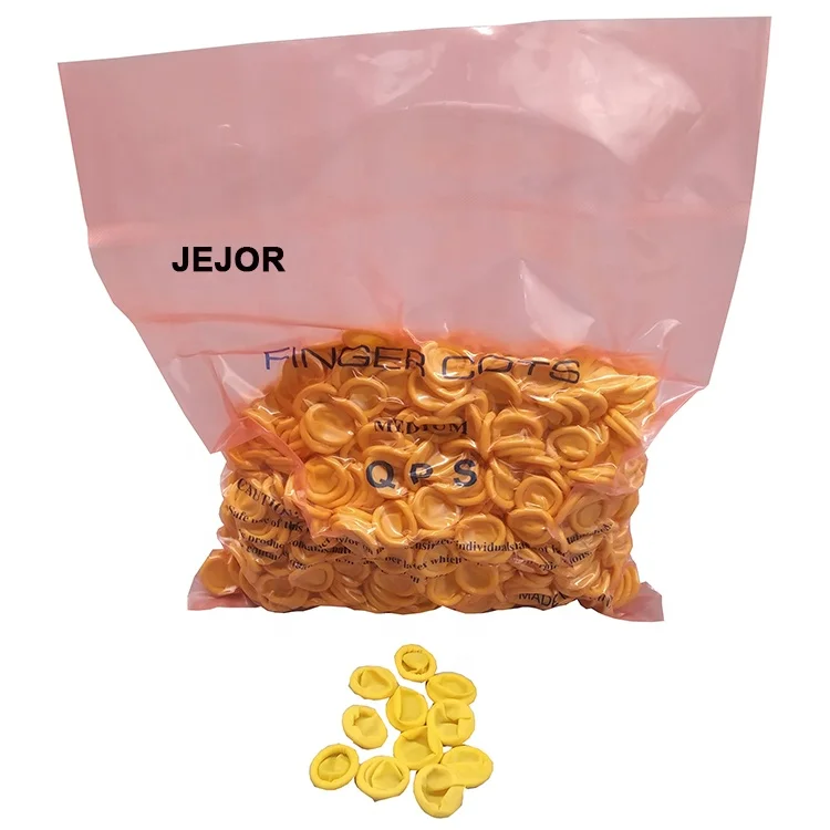 Горячая Распродажа, удобные одноразовые ЖЕЛТЫЕ Антистатические латексные напальчники для отрасли и уборки