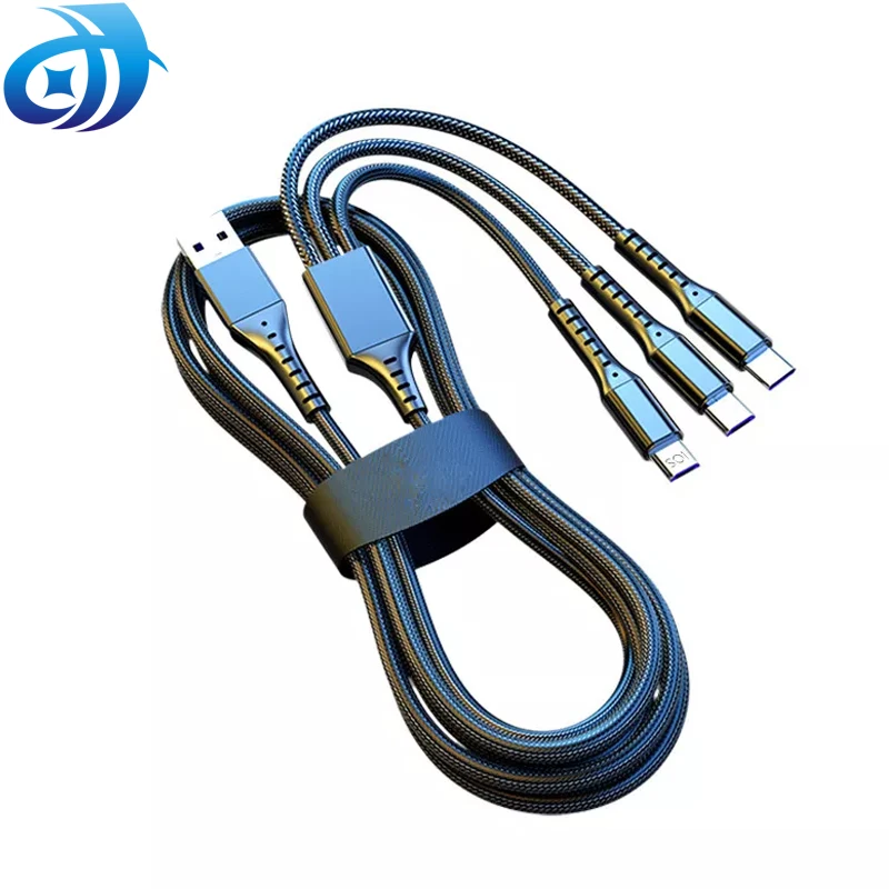 1 м 3 в Micro USB Type C зарядный кабель Multi Usb порт нейлоновая оплетка 5A зарядная линия для мобильного телефона 66 Вт Проводные кабели