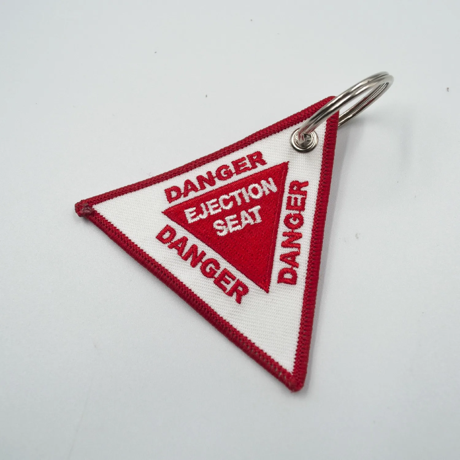 Embroidery Keychain Woven Keychain Double Sides Embroidery Keychain Custom Logo Merrow Embroidered Patch Key Chains