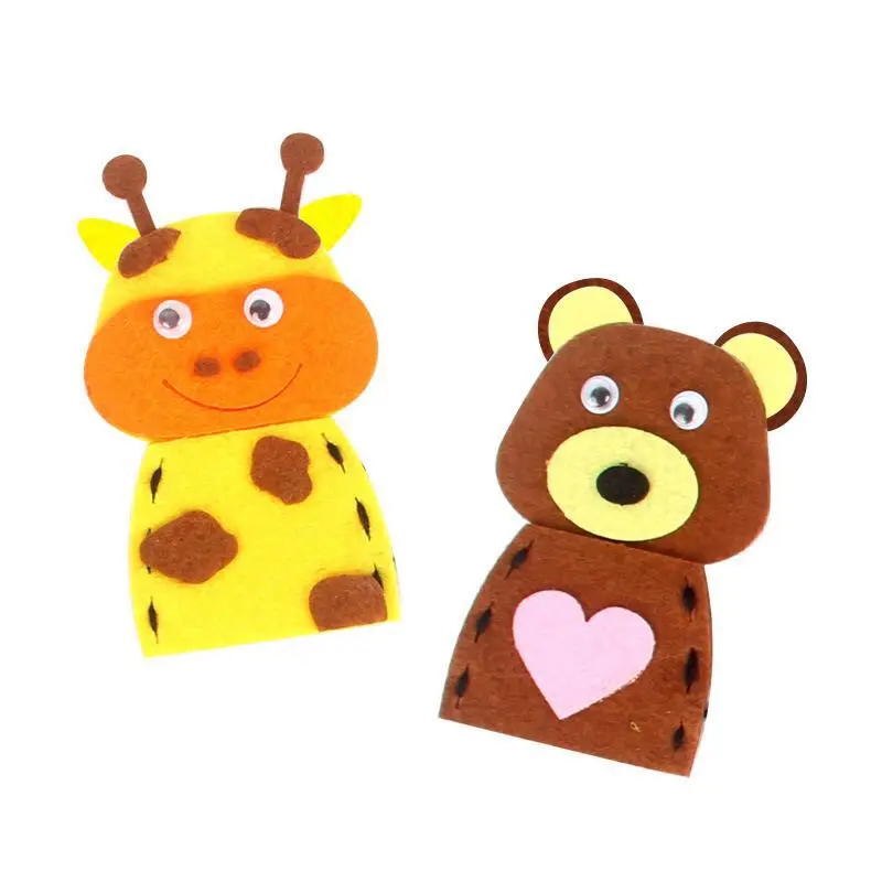 Custom wholesale dog elephant finger puppets stuffed toys