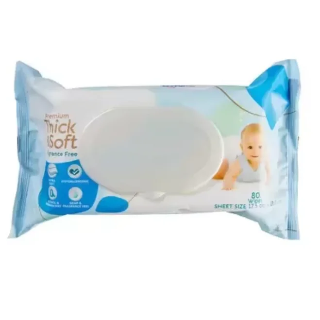 OEM Natural Body Cleaning Wipes Aqua Based Premium Baby Wipes with Lid