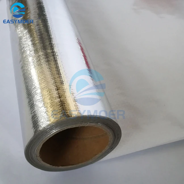 reflective 100gsm thermal insulation  double side aluminum foil woven fabric