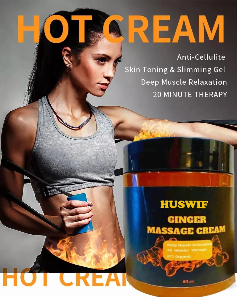 Wholesale Fast Effect Flat Tummy Ginger Body Massage Cream Waist Hot Gel Slimming Fat Burning Cream for Shaping Waist