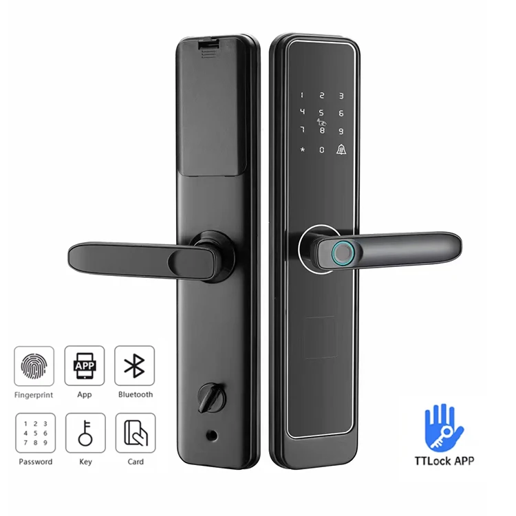 new design fingerprint TTlock app smart lock lock password keyless ic card smart door lock for home