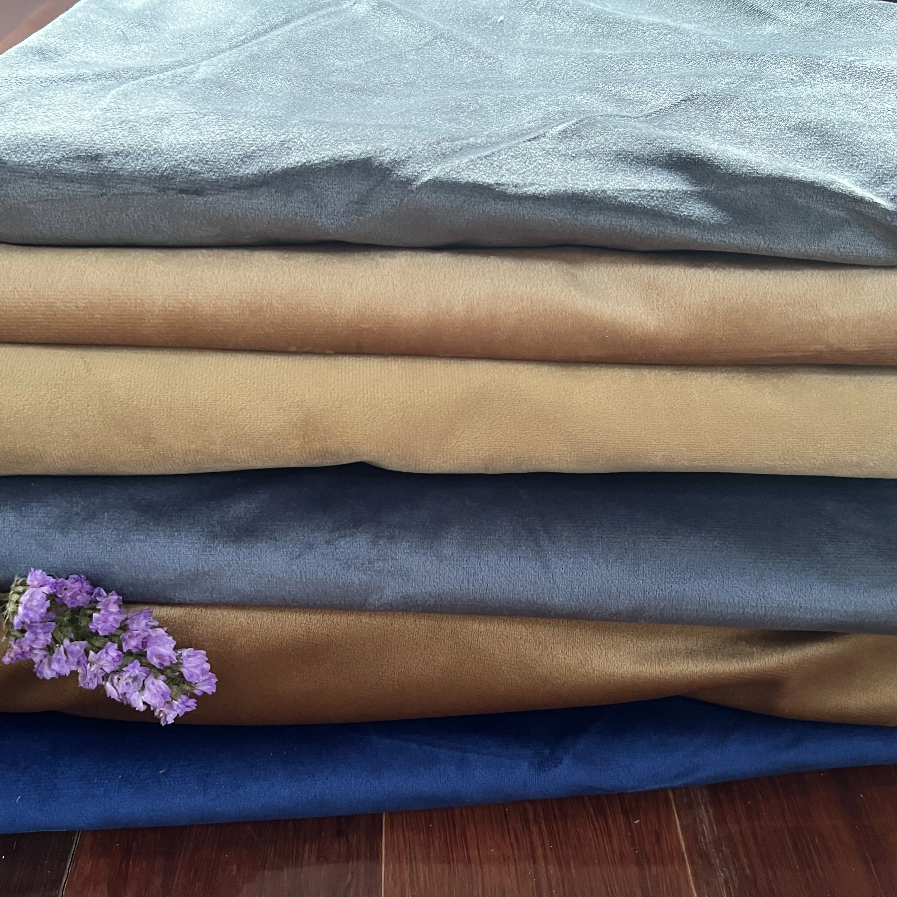 Dutch High Quality Thick Velvet Fabric Knitted Stretch Sofa Cover for Women for Dresses and Bags for Girls