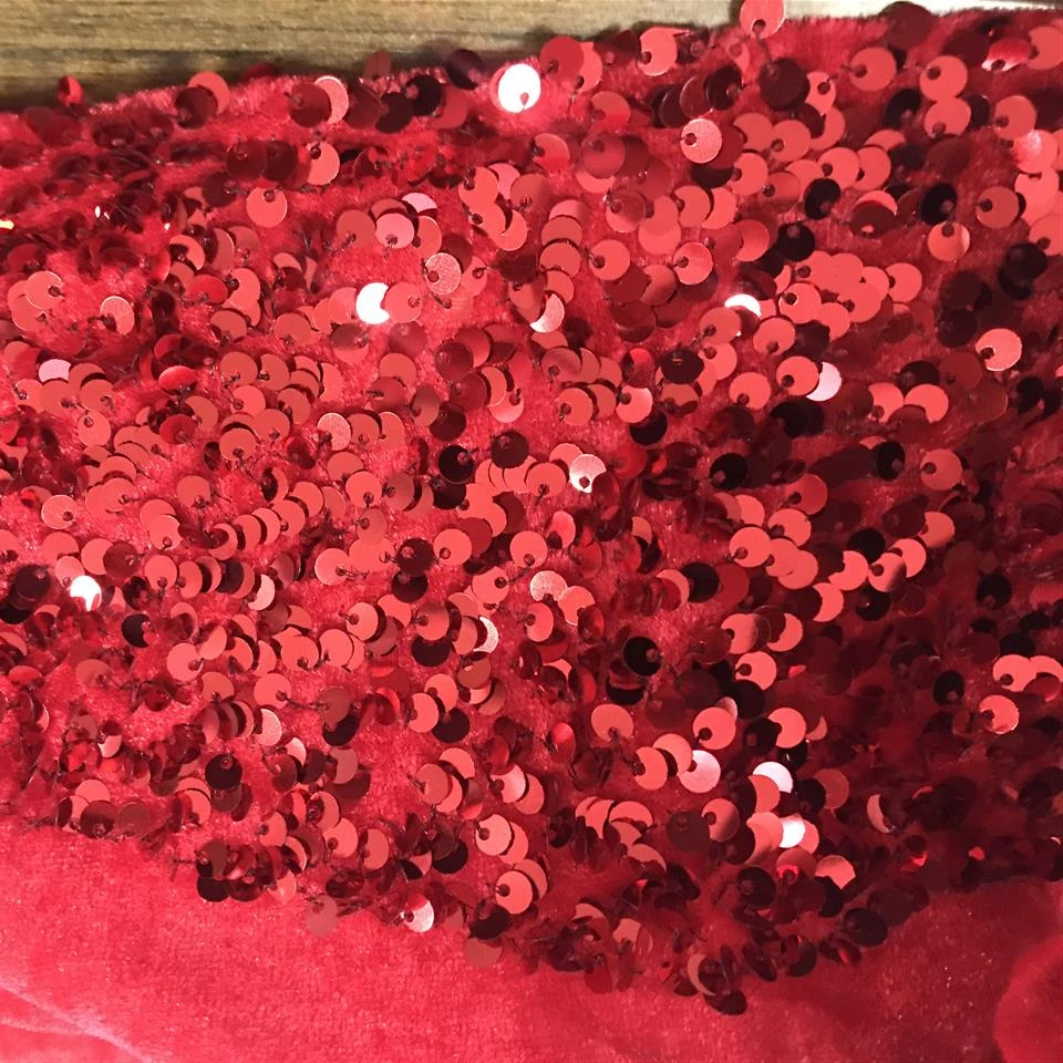 wholesale high quality velvet sequins fabric