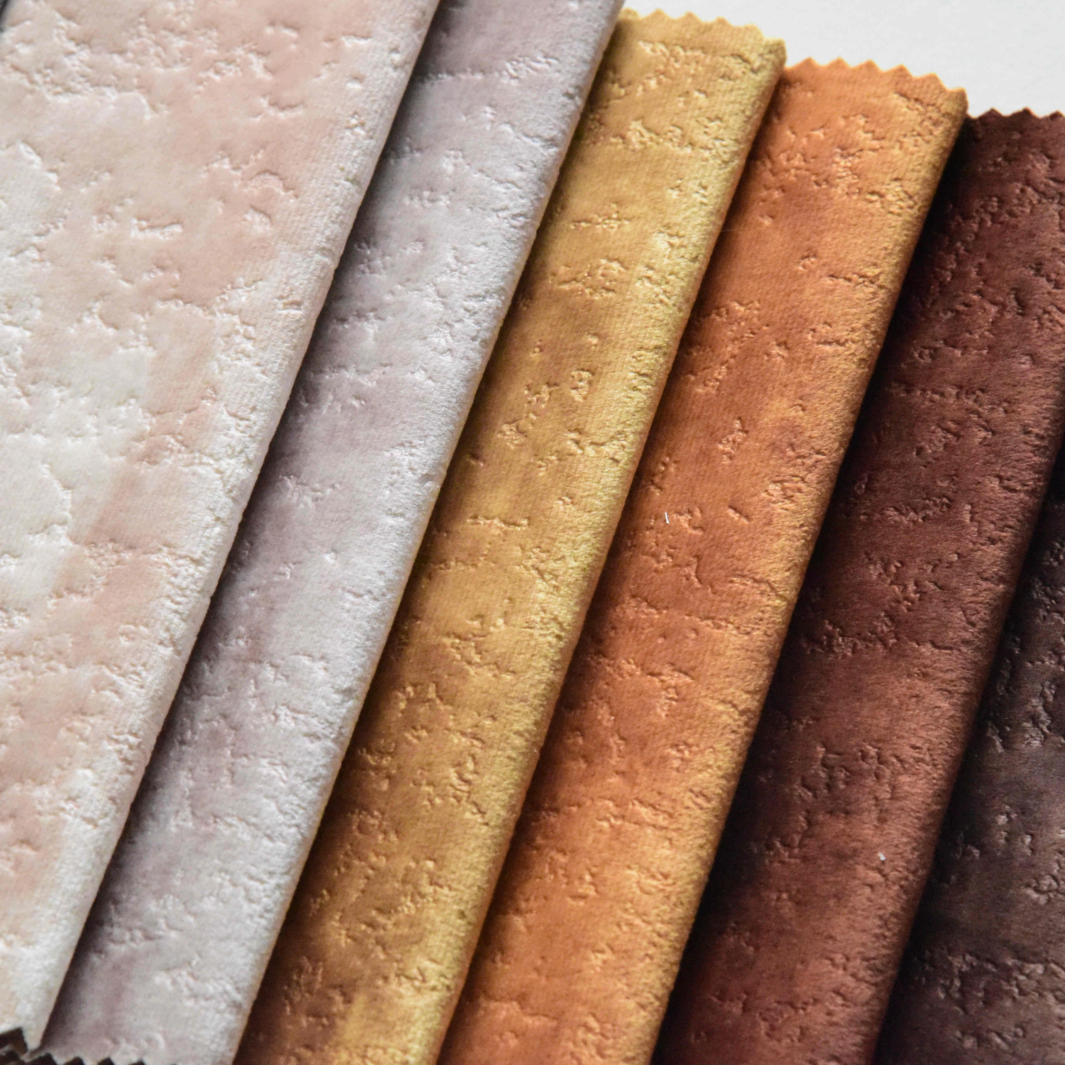 Langsum # Thunder#  Velvet fabric for home decor 100 polyester velvet embossed fabric for sofa