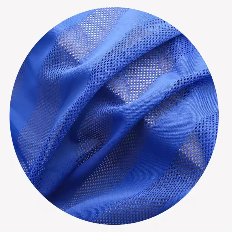 2024 Custom breathable 100%polyester sportswear fabric birdseye weft knitting mesh fabric for football soccer wear
