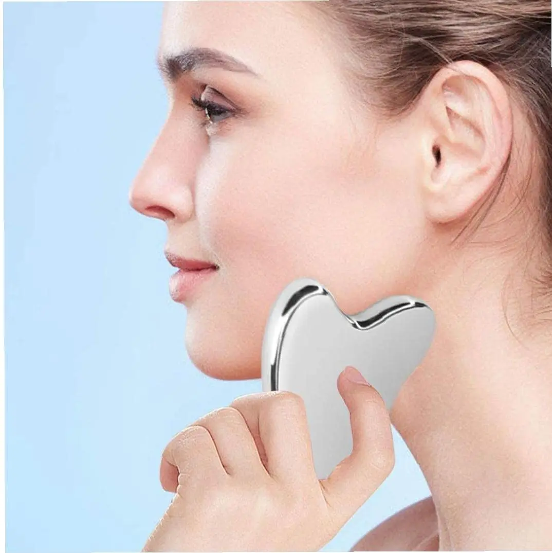 Stainless Steel Gua Sha Scraping Massage Tool Guasha Stainless Steel Myofascial Massage Board for Soft Tissue and Pain Relief