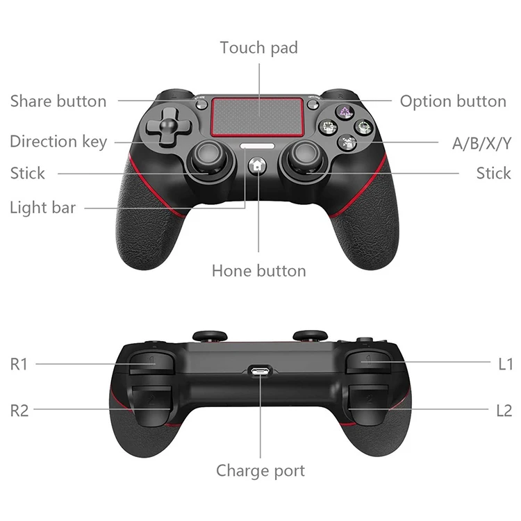 New Arcade Double Shock Wireless Gamepad For Ps4 Console Ps3 Controller Joysticks