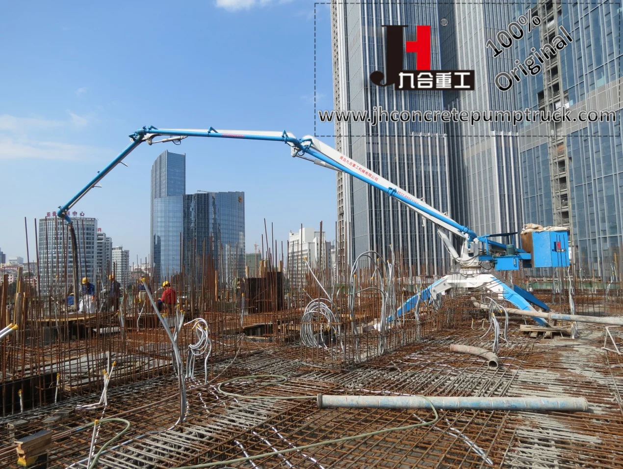 JIUHE factory 17 m Concrete Pump Placing Boom Stationary  Self-Climbing Concrete Placing Boom Without Balance Weight