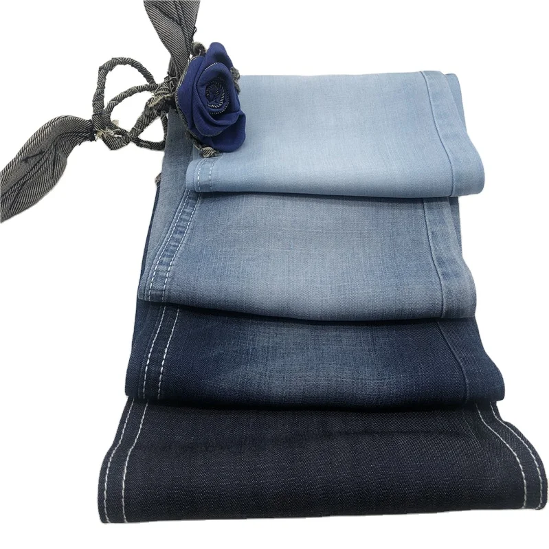 
Легкая льняная ткань из тенсела, 6 унций, оптовая продажа джинсовых тканей 