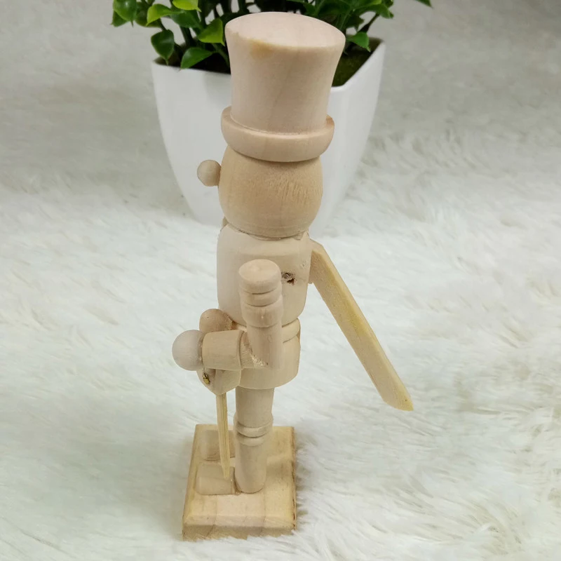 DIY окрашенный Рождественский деревянный гайковёр лезвие 12 см Европейский стиль украшение для дома