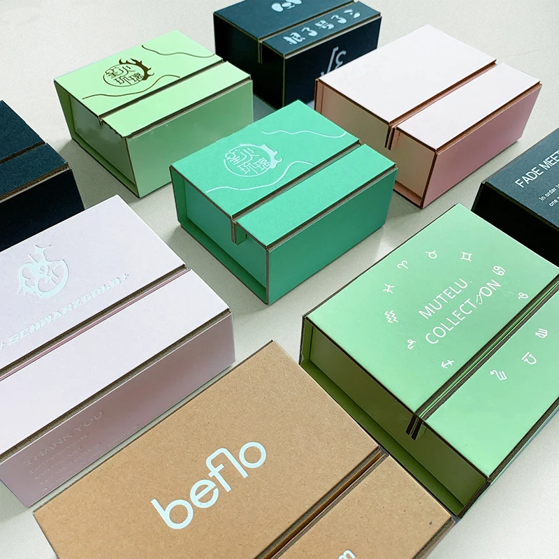 Custom Logo Affordable Jewelry Folding Boxes Eco-friendly Paper Creative Packaging Jewelry Set Boxes