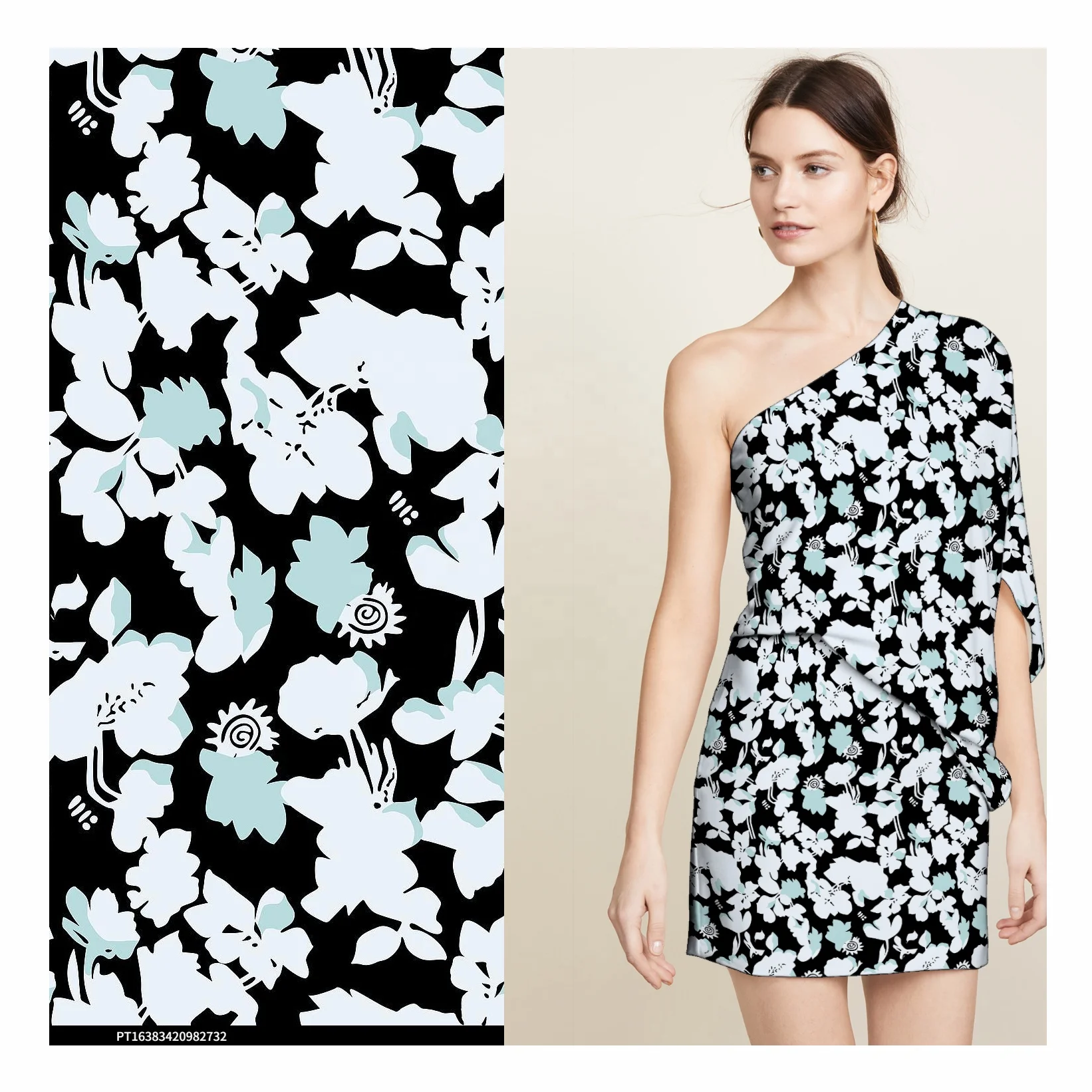 105-110gsm 45S Viscose poplin rayon challis floral print fabric soft 100 viscose rayon fabric viscose print fabric for dress