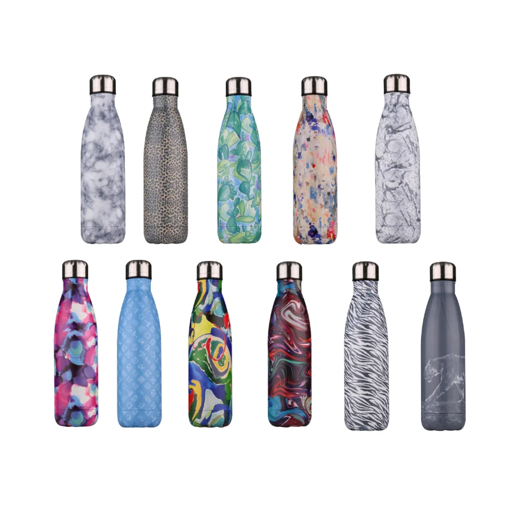 
HEALTH-KIN Double Walled Vacuum Insulated Cola Shape Thermos Flask 500ml Stainless Steel Insulated Water Bottle 
