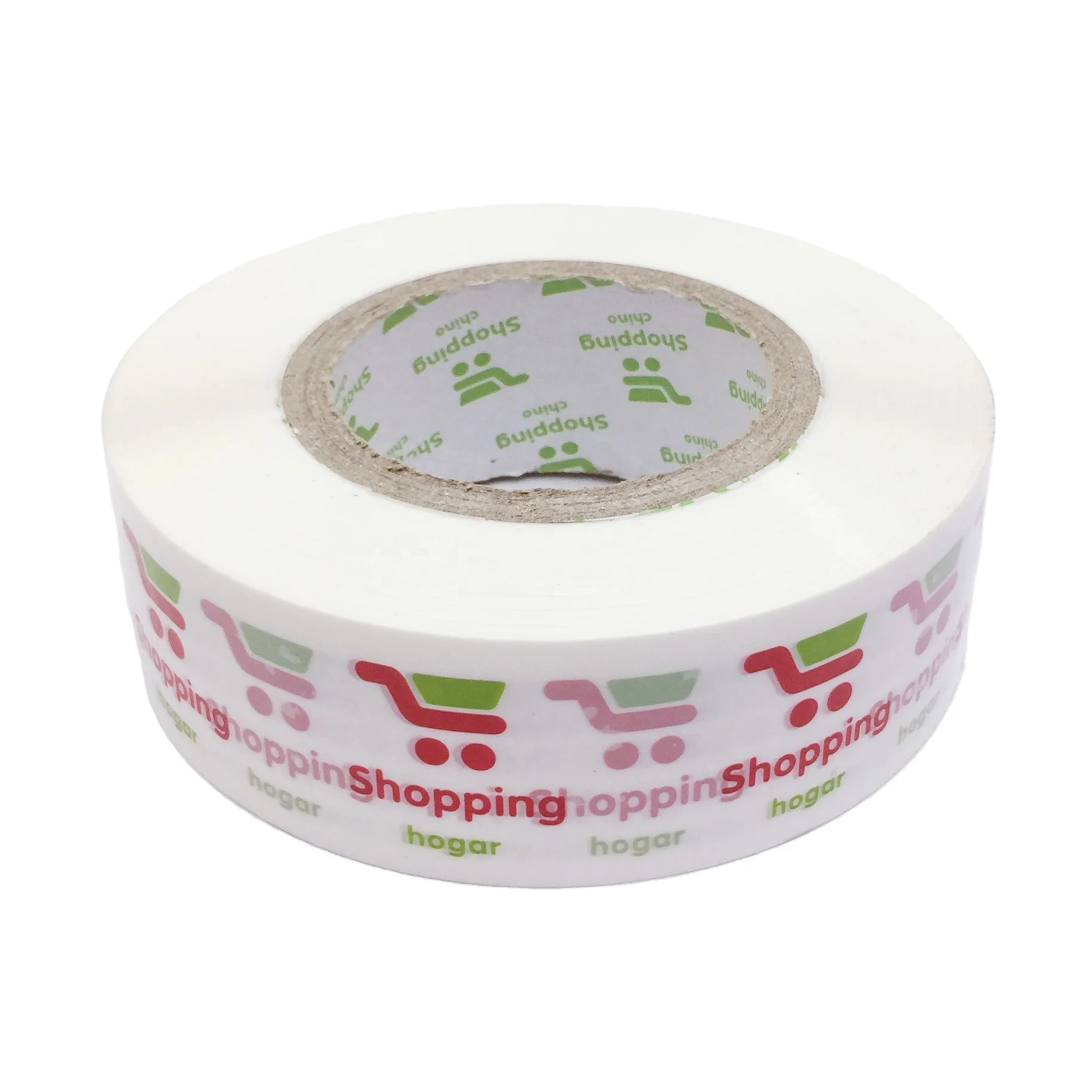 Packaging machine usage custom logo printed adhesive tape Cello tape BOPP Cinta Adhesiva Opp adhesive shipping box sealing tape
