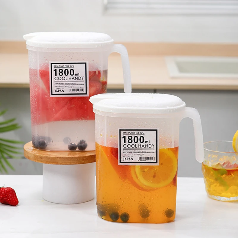 2022 Hot selling Plastic Simple Cold Kettle Set Household Cold Water Juice Cup Kettle Teapot Refrigerator Iced Kettle