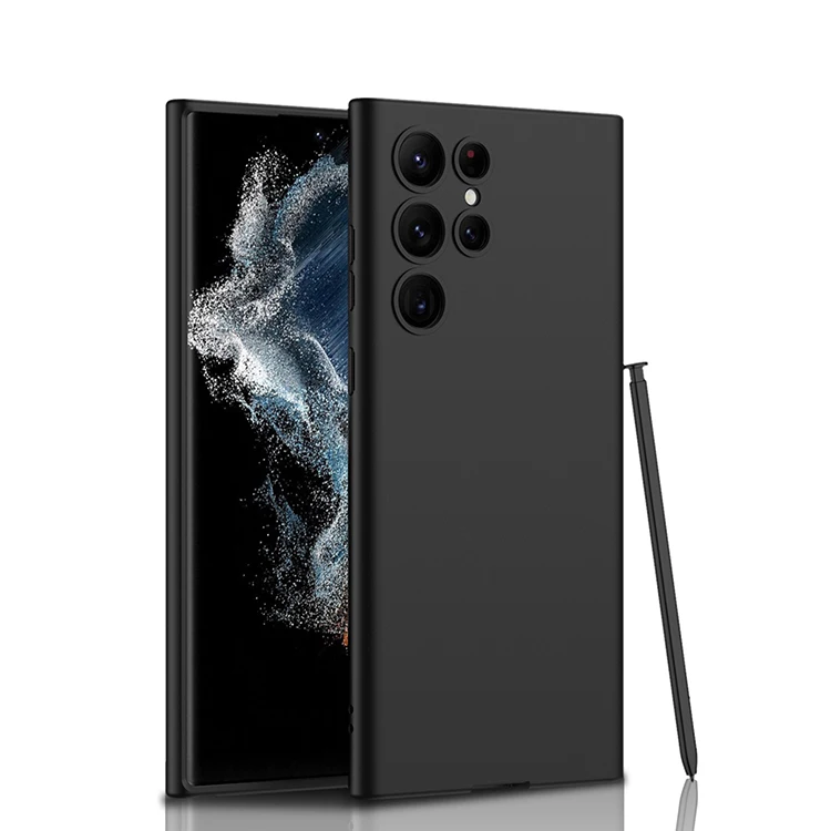 Newest Ultra Thin Skin Feeling S23 Cover Liquid Silicone All Inclusive Anti Drop Mobile Phone Case for Samsung Galaxy S23 Ultra