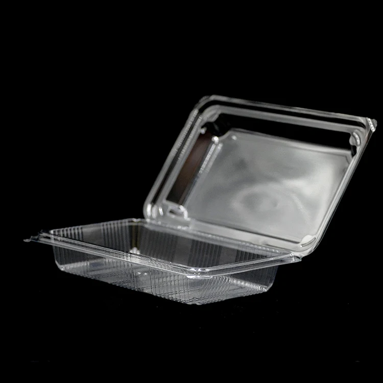 PET disposable Clear rectangle clamshell plastic fruit storage box