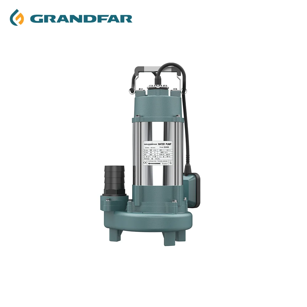 GRANDFAR GV Series 0.25HP-3hp protection sewage pump small powerful submersible pump