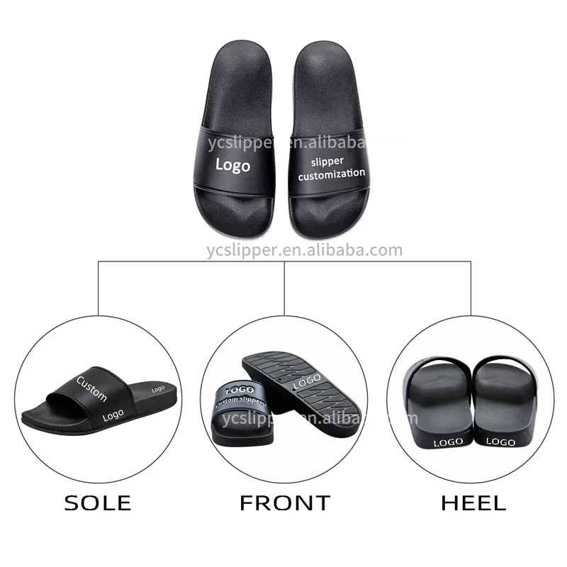 Designer man slipper sandal custom slides with logo outdoor black blank sublimation sport slides slippers kids