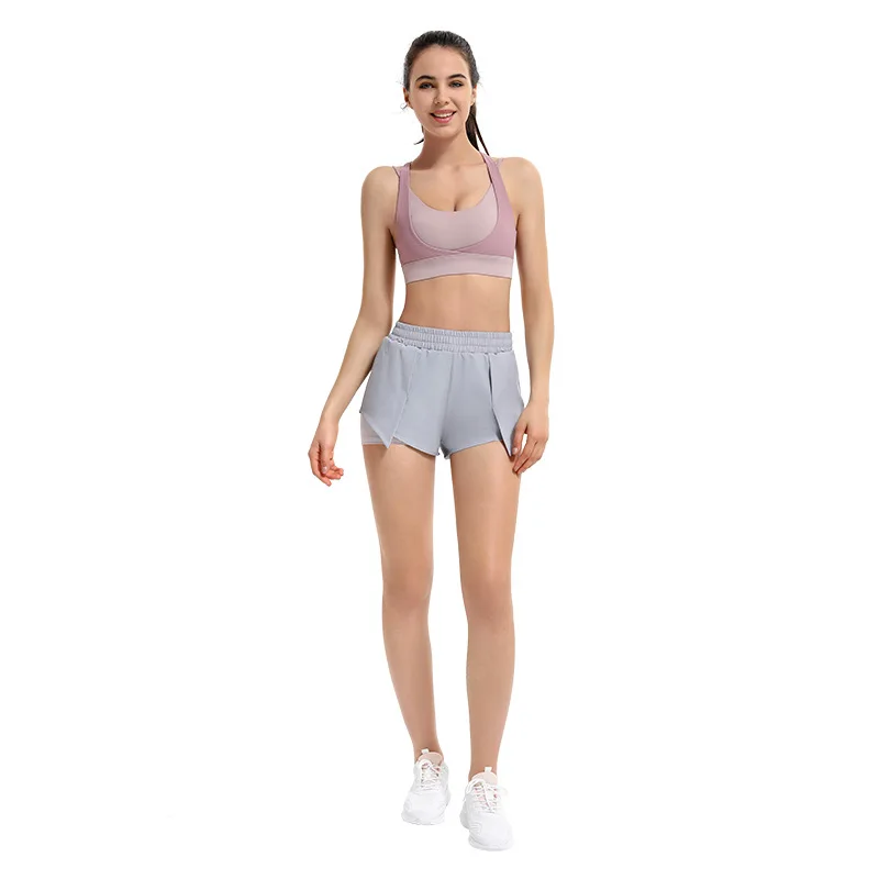 
New Arrival Sports Shorts Drawstring Waist Yoga Shorts Side Pockets Yoga Shorts For Women 