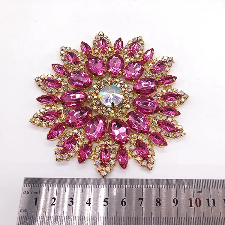 Fucun Jewelry elegant brooches muslim islamic women hijab pins scarf brooches made with crystal