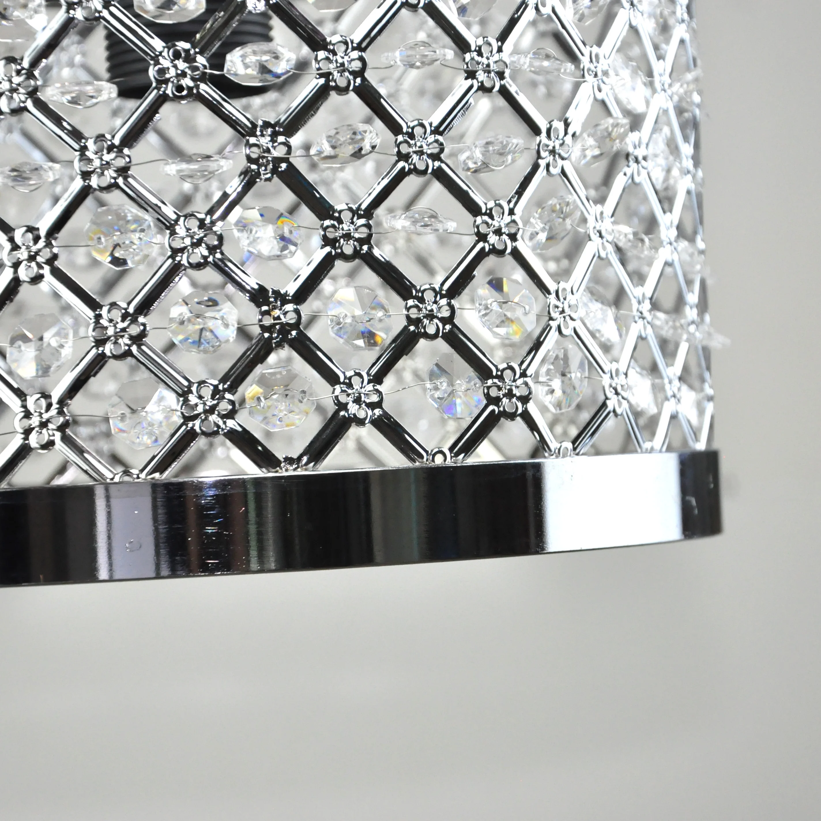 Modern crystal chandelier lampshade lighting covers  Sparkly Ceiling Pendant Light Shade