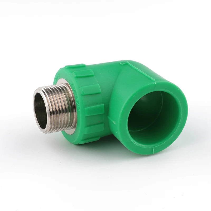 Hot selling product green color ppr pipe and fittings male elbow external thread connection pipe fitting