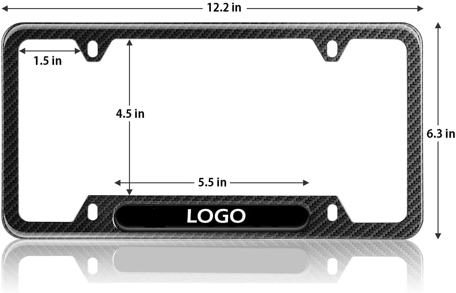 Carbon fiber printing  no rust  easy to install and use  car license plate