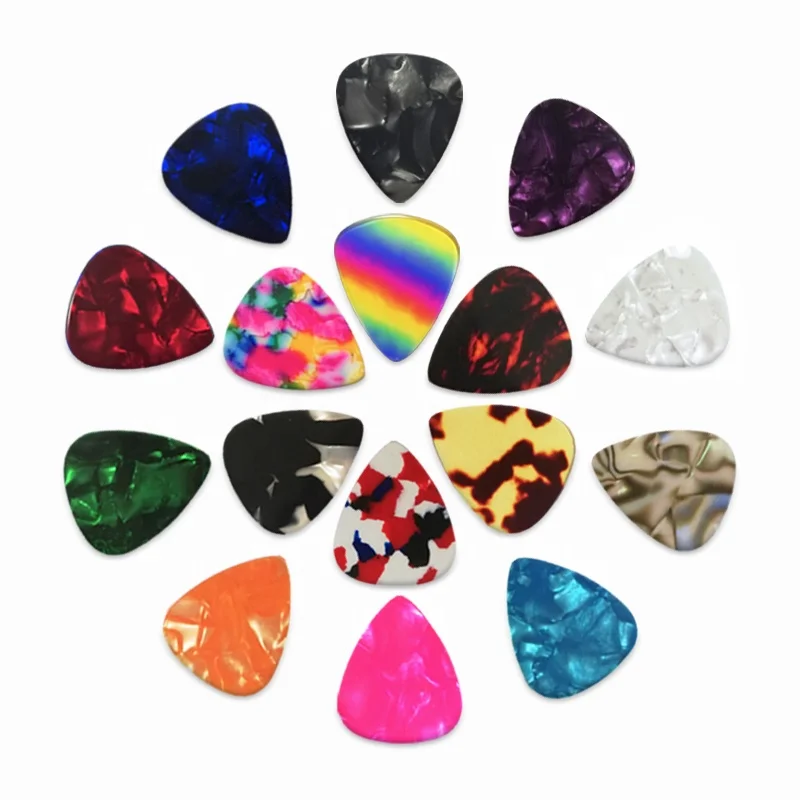 Cheerhas Colorful Pearl Celluloid custom Printing Any Logo Guitar Picks