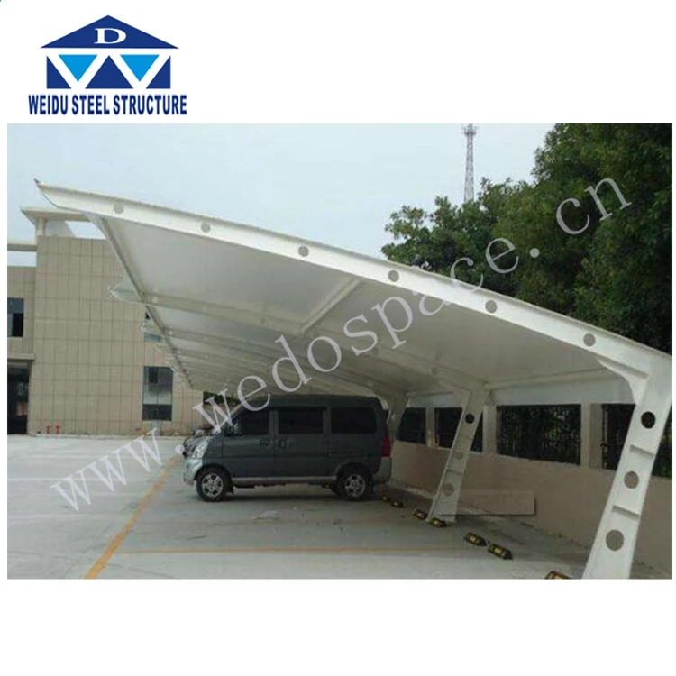 
Красивая стальная конструкция для парковки автомобилей 