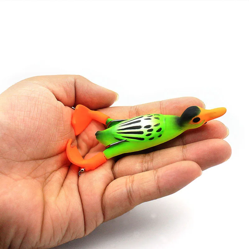 THORFORCE 9.5cm 12g Propeller Flipper Duck Rotating Tractor Soft Fishing Artificial Plastic Topwater Floating Lure Bait
