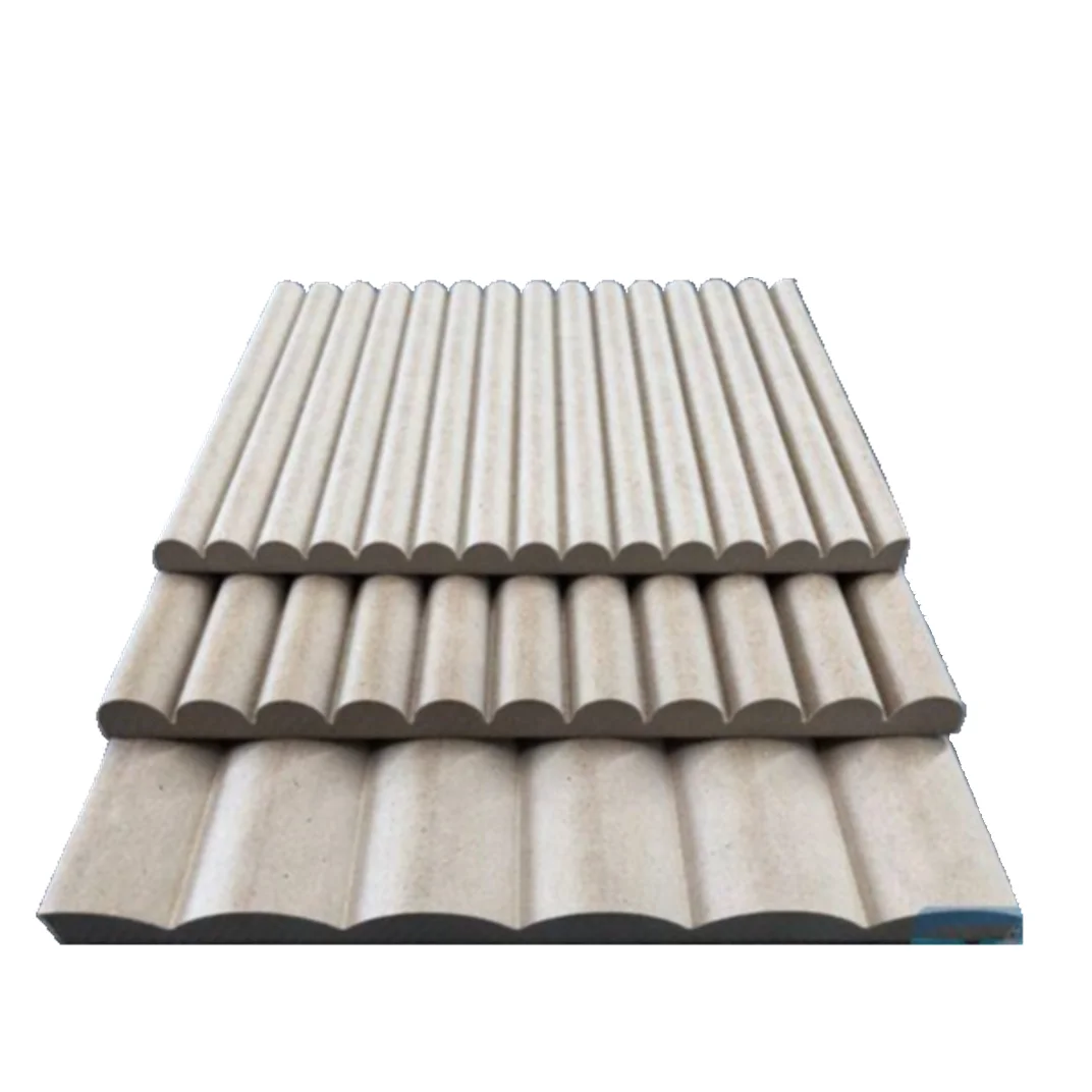 Hot Selling Curved Fluted Flexible Ribbed MDF Timber Wall Panels Used on Outside of Office Apartment Building