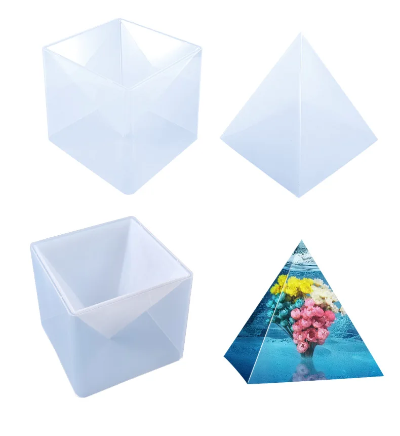 YO112 Large Pyramid Molds Resin Silicone Molds for DIY Orgonite Pyramid