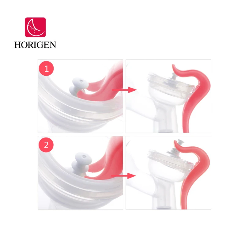 HORIGEN factory wholesale direct sale home use simple breast feeding pumps silicone manual breast pump