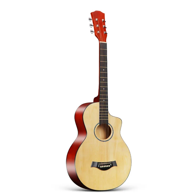 Wholesale Low Budget 38 inch Universal Guitar Wooden Guitar Various Colors Matt Beginners Acoustic Guitar