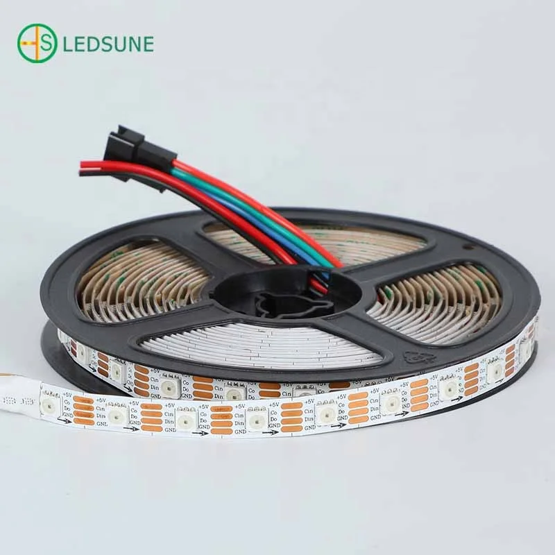 APA102 RGB Led Strip Light Similar SK9822 1m 30 60 144 LED Data and Clock Separately Individually Addressable 5V LED Strip