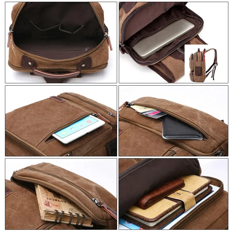 
Vintage Canvas Backpack Rucksack Casual Outdoor waterproof travel fashion Daypacks Bookbags cotton school canvas backpack 