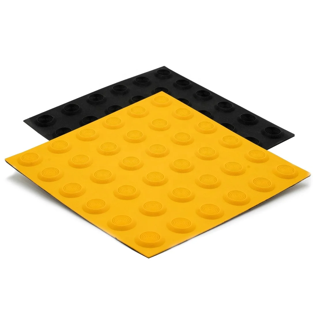 PVC TPU plastic Rubber tactile directional or warning indicator paving tile mat plate ABS tactile indicators tactile strips