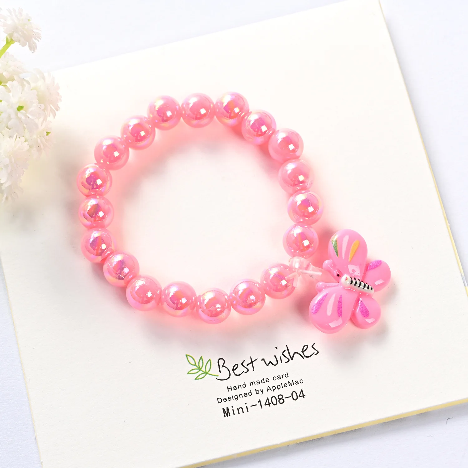 Wholesale Cartoon Animal Charm Bracelet Girls Little Princess Style Jewelry Pearl Bead Bracelets For Children kids