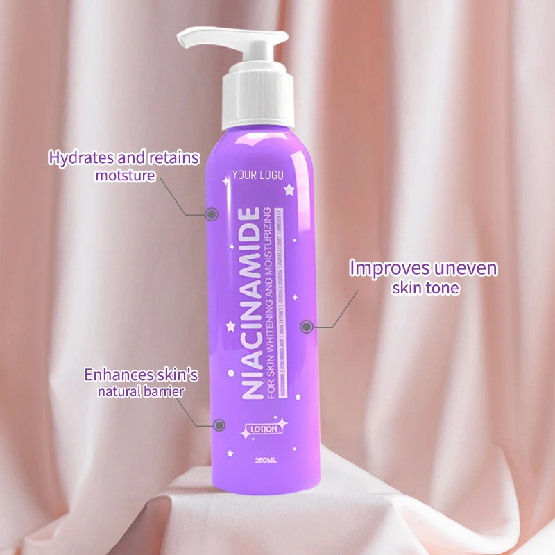 OEM Moisturizer Whitening Smoothing Body Lotion Natural Lightening Hydration Nicotinamide Component Care