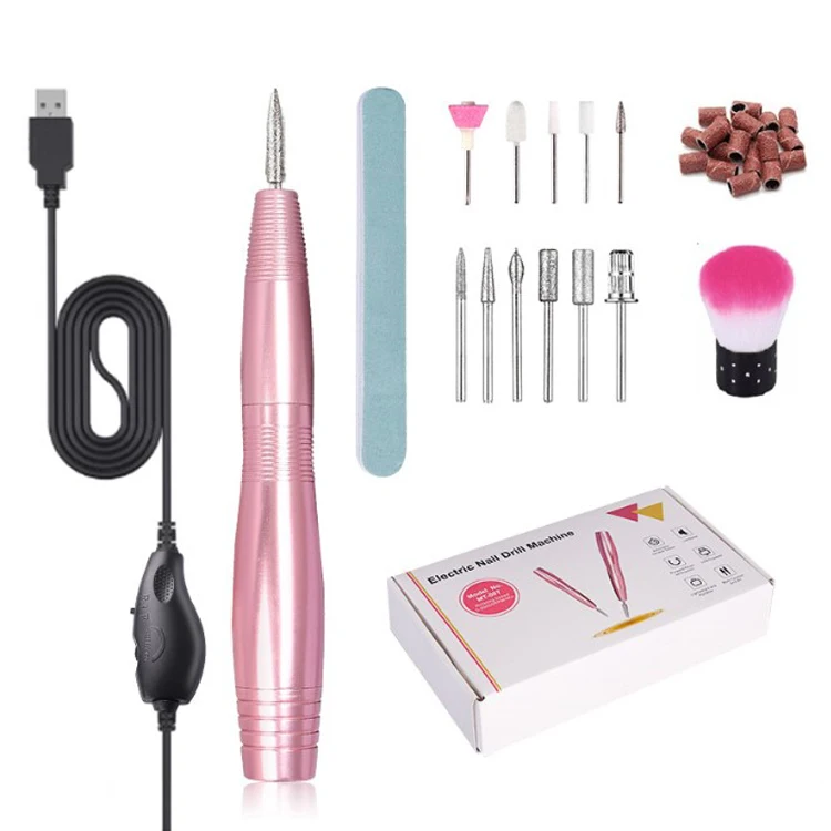 Peddle Cleaner Belle Rechargeable Power Polish Rotary Burr Pedicure Carbide Simple Rainbow Set File Machine Electric Nail Drill